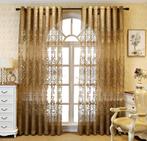Gouden Vitrage / Gordijnen Goud Gordijn Luxe Geborduurde, Verzenden, Nieuw