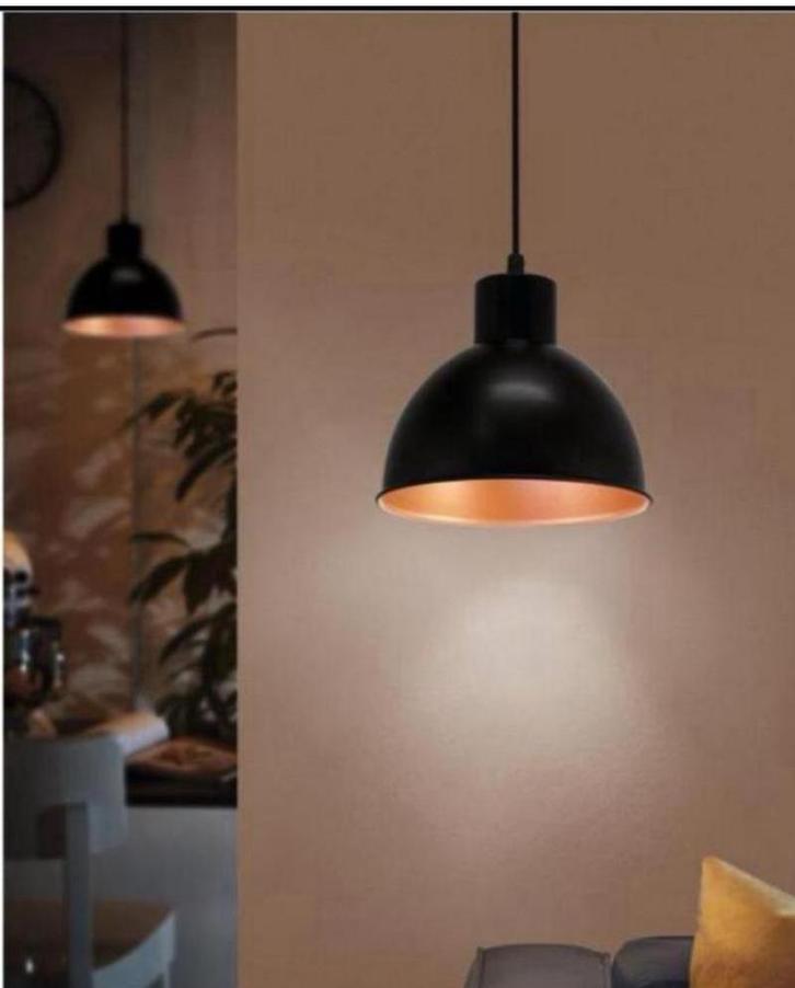 NIEUW 2x hanglampen Truto bruin goud koper, Huis en Inrichting, Lampen | Hanglampen, Zo goed als nieuw, Minder dan 50 cm, Metaal
