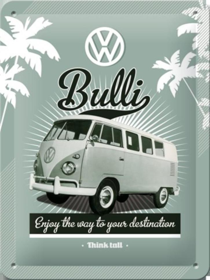 Volkswagen Bulli busje VW relief reclamebord van metaal deco, Verzamelen, Automerken, Motoren en Formule 1, Nieuw, Auto's, Verzenden