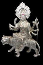 Grote Durga op tijger beeld 53,5 cm hoog en 37 cm lang 8,8KG, Antiek en Kunst, Ophalen of Verzenden