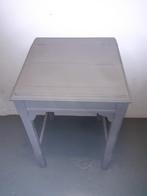 Schrijftafeltje grijs brocante landelijk bureau met klep, Ophalen