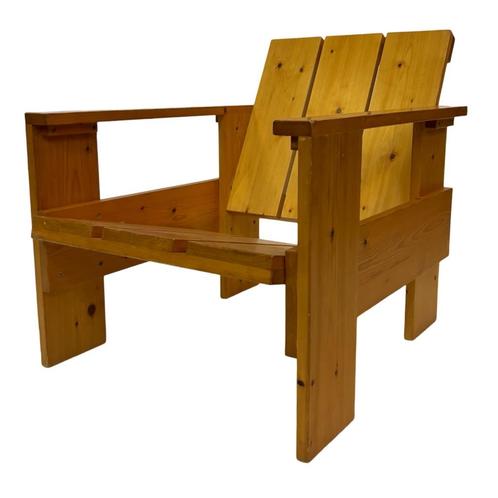 Kratstoel naar Gerrit Rietveld stoel, Huis en Inrichting, Stoelen, Zo goed als nieuw, Eén, Hout, Ophalen of Verzenden