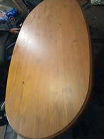 Ovale Massief Houten Tafel met Sierpoten & Lade, Ophalen of Verzenden