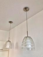 Glazen hanglamp set van twee, Ophalen, Zo goed als nieuw, Minder dan 50 cm