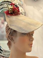 Oude vintage theater hoed hoofdtooi fascinator 50s-60s, Ophalen of Verzenden, Dames