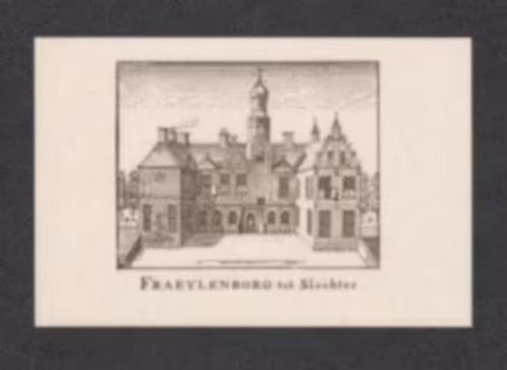 Slochteren Borg Fraeylenborg tot Slochter., Verzamelen, Ansichtkaarten | Nederland, Ongelopen, Groningen, 1960 tot 1980, Ophalen of Verzenden
