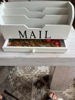 Houten Postbak met Lade - Landelijke Stijl Mail Organizer, Ophalen of Verzenden, Zo goed als nieuw