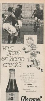 Retro reclame 1958 Nutricia Chocomel zuivel frisdrank voetba, Ophalen of Verzenden, Overige typen