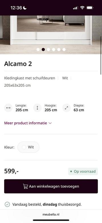 Kledingkast met spiegel,- schuifdeuren - afbeelding 5