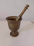 Antieke Messing Vijzel met Stamper, Ophalen of Verzenden