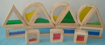 TICKIT houten sensorische blokken zand - water - kralen 14 s beschikbaar voor biedingen