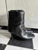 Josh V zwart leren croco laarzen 38, Ophalen of Verzenden, Zo goed als nieuw, Zwart, Hoge laarzen