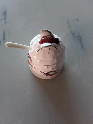 vintage honingpotje. honigpotje met lepeltje beschikbaar voor biedingen