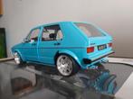 Volkswagen Golf 1 1983 customized 1:18 Miami Blue, Ophalen of Verzenden, Nieuw, Auto, Solido
