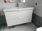Wastafelkast met wasbak - Wit, Ophalen, Minder dan 50 cm, Gebruikt, Minder dan 100 cm