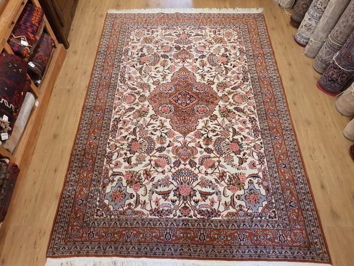 Vintage handgeknoopt oosters tapijt kashmir 310x195, Huis en Inrichting, Stoffering | Tapijten en Kleden, Gebruikt, 150 tot 200 cm
