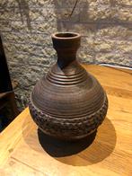 Lampenvoet / vaas voor droogbloemen handgemaakt bruin, Minder dan 50 cm, Gebruikt, Ophalen of Verzenden
