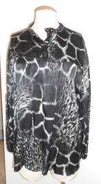 blouse met dierenprint zwart/wit mt L (42/44), Ophalen of Verzenden, Zo goed als nieuw, Maat 42/44 (L), Zwart