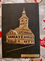 Strosnijwerk Schilderij 24x34 - Casa Sfatului in Brasov, Ophalen of Verzenden