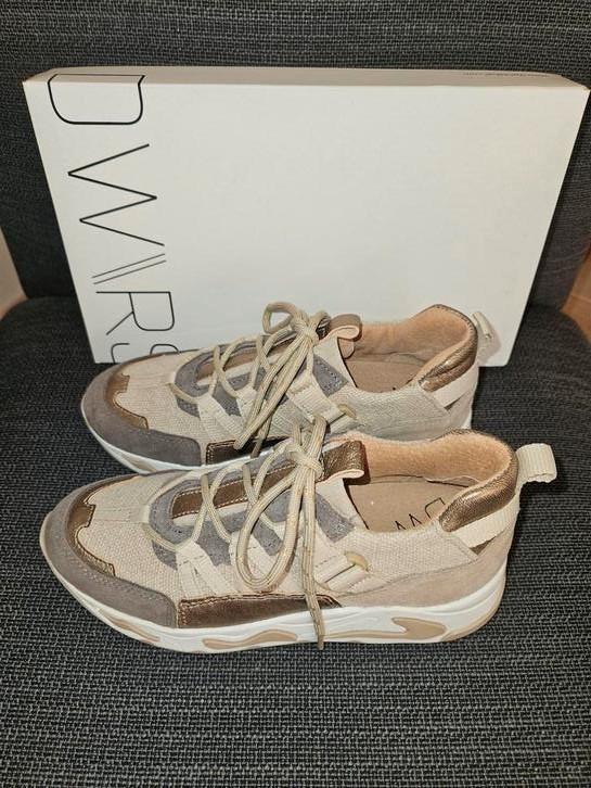 NIEUW DWRS sneakers beige/bruin maat 37, Kleding | Dames, Schoenen, Nieuw, Sneakers of Gympen, Beige, Ophalen of Verzenden