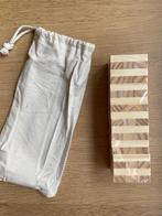 Jenga Spel met Kleine Houten Blokjes in stoffen zakje, Ophalen of Verzenden, Nieuw