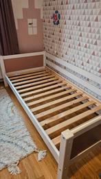 Bedbank Jip met uitvalbeveiliging, Ophalen, 90 cm, Eenpersoons, Wit