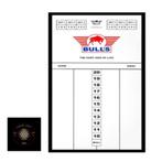 Bull's Styreen Scoreboard 45 x 30 cm, Sport en Fitness, Darts, Embassy benelux, Overige typen, Nieuw, Ophalen of Verzenden