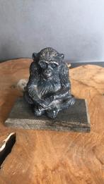 Verzilverde chimpansee nr. 9 wnf, Verzamelen, Beelden en Beeldjes, Ophalen of Verzenden, Gebruikt, Dier