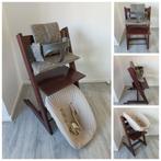 Stokke Tripp Trapp bruin+babyset,kussen,newbornset,hoes, Ophalen of Verzenden, Zo goed als nieuw, Stokke Tripp Trapp, Stoelverkleiner