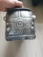 bloembak bloem pot bloempot bak zilvergrijs t1 vw bus look, Ophalen, Overige materialen, Minder dan 30 cm, Rond