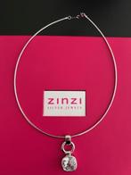 NIEUW ZINZI OMEGA zilveren omega ketting met hanger helder, Verzenden, Nieuw, Met kristal, Zilver