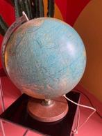 Vintage wereldbol met licht, Ophalen of Verzenden, Verlicht, Gebruikt