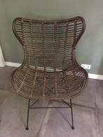Fauteuil Jasmine rotan/metaal bruin vlinderstoel stoel riet, Huis en Inrichting, Ophalen, Zo goed als nieuw, Riet of Rotan, 50 tot 75 cm