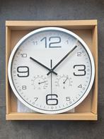 Klok met thermometer en hygrometer, Ophalen of Verzenden, Nieuw, Analoog, Wandklok