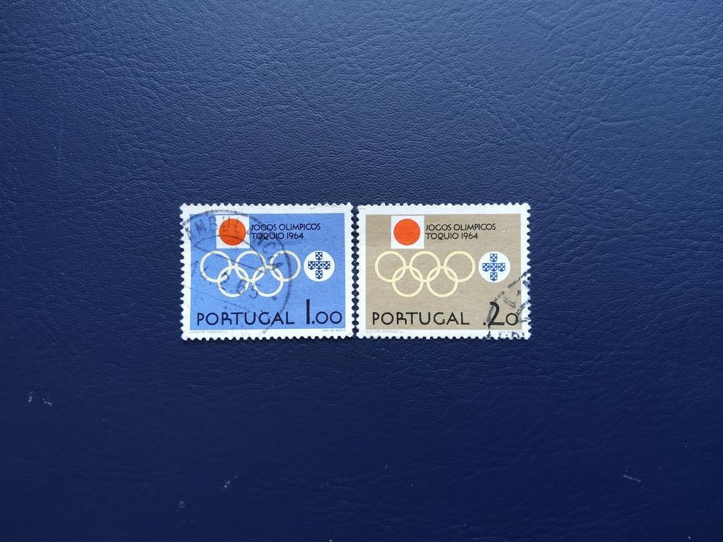 Portugal postzegels Olympische Spelen Tokio 1964, Postzegels en Munten, Ophalen of Verzenden, Gestempeld