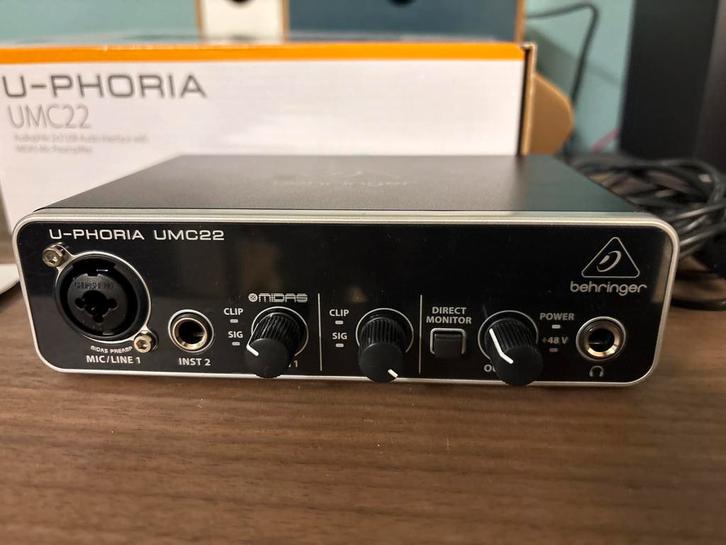Behringer U-Phoria Audio Interface - Nieuwstaat, Muziek en Instrumenten, Mengpanelen, Zo goed als nieuw, Minder dan 5 kanalen