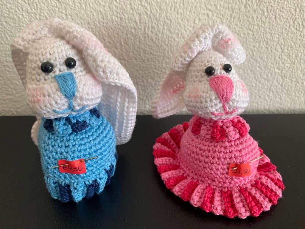 Pasen eiwarmers gehaakt konijn, Ophalen of Verzenden, Nieuw