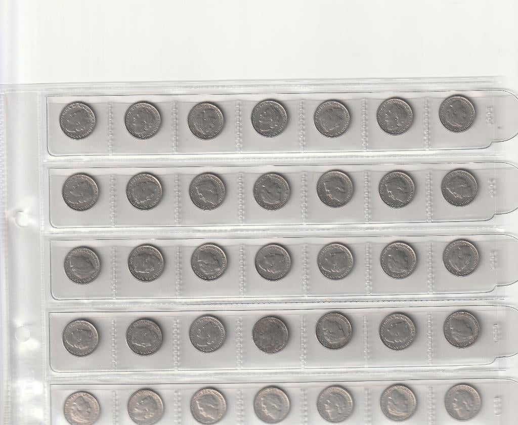 Nederland 1948   63 x Wilhelmina 10 cent, Ophalen of Verzenden, Koningin Wilhelmina, 10 cent, Losse munt