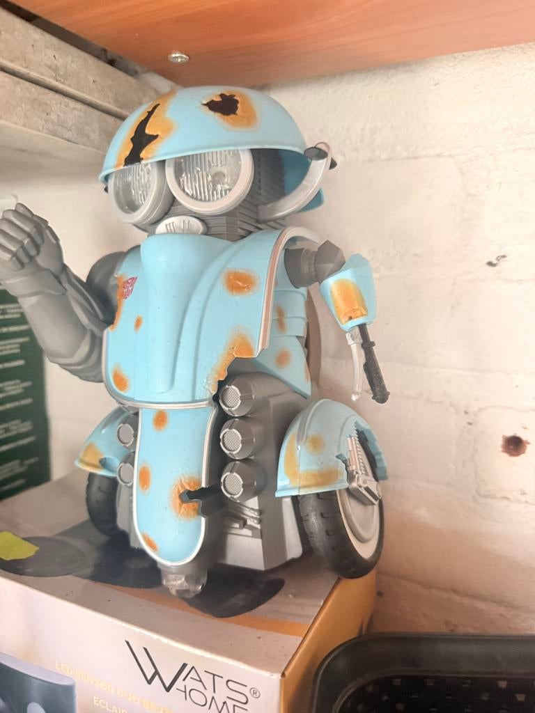 Transformers robot scooter figuur vintage look, Ophalen, Zo goed als nieuw