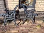 Gietijzeren bank / tuinbank zijkanten - 1 stel, Ophalen, Gebruikt, Metaal