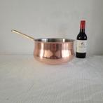 Koperen pan hapjespan sauspan steelpan, Ophalen of Verzenden, Zo goed als nieuw, Rvs, Koekenpan of Braadpan