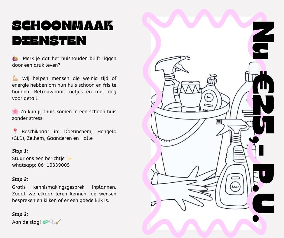 Schoonmaak diensten, Eén persoon