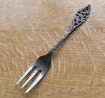 Oud verzilverd vorkje opengewerkt gebaksvorkje, Ophalen of Verzenden, Gebruikt, Rvs of Chroom, Los bestek