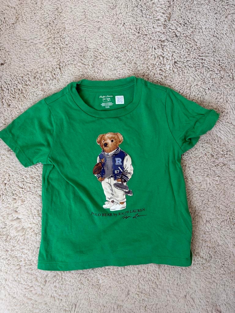 ORIGINELE Polo Ralph Lauren Baby Cotton Polo Bear T-Shirt, Ophalen of Verzenden, Zo goed als nieuw, Jongetje