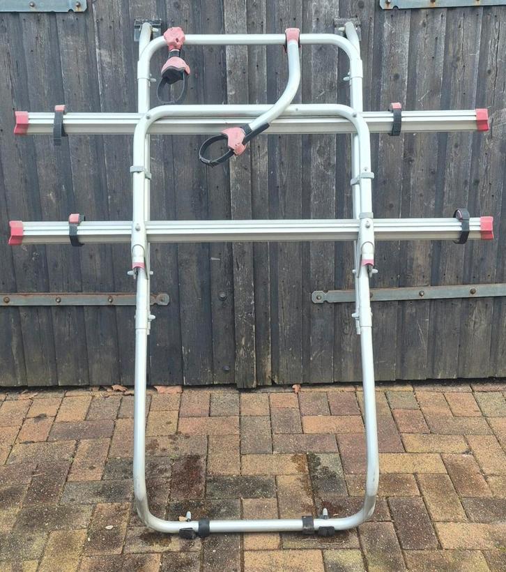 Fietsendrager fiamma carry-bike Transit Transporter, Auto diversen, Fietsendragers, Zo goed als nieuw, Achterklepdrager, 2 fietsen