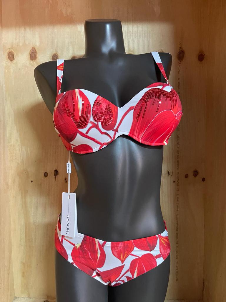Magistral bikini maat 42b kan strapless, Verzenden, Nieuw, Rood, Bikini
