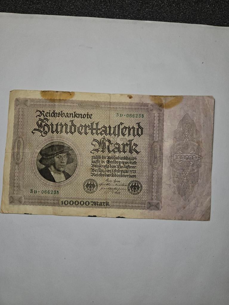 Bankbiljet Duitsland 100.000 mark 1923, P#83e, Verzenden, Duitsland