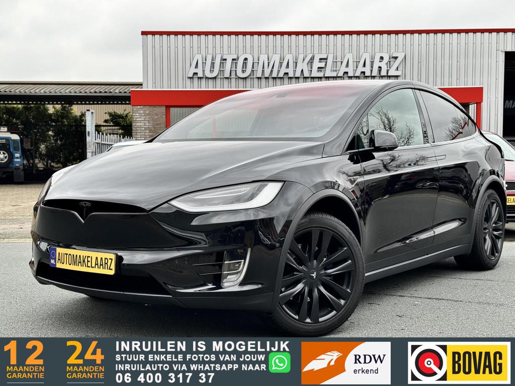 Tesla Model X 90D 7P Autopilot Luchtvering NAP Night pakket, Auto's, Gebruikt, 124 €/maand, 2374 kg, 7 stoelen