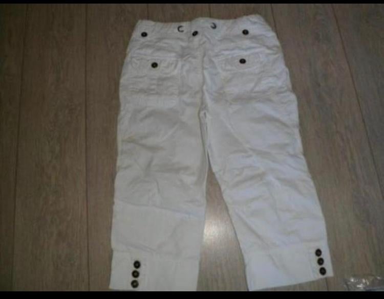 Witte driekwart broek, merk Miss Etam, maat 40, Wit, Zo goed als nieuw, Driekwart, Ophalen