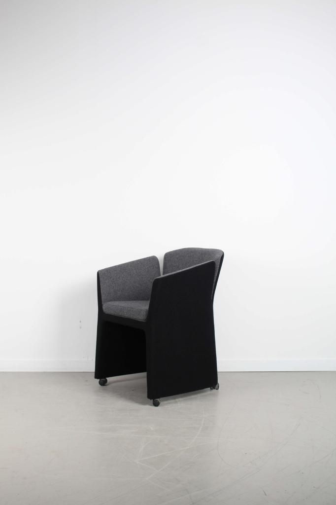 1x Montis Lotus Fauteuil Grijs/Zwart Stof